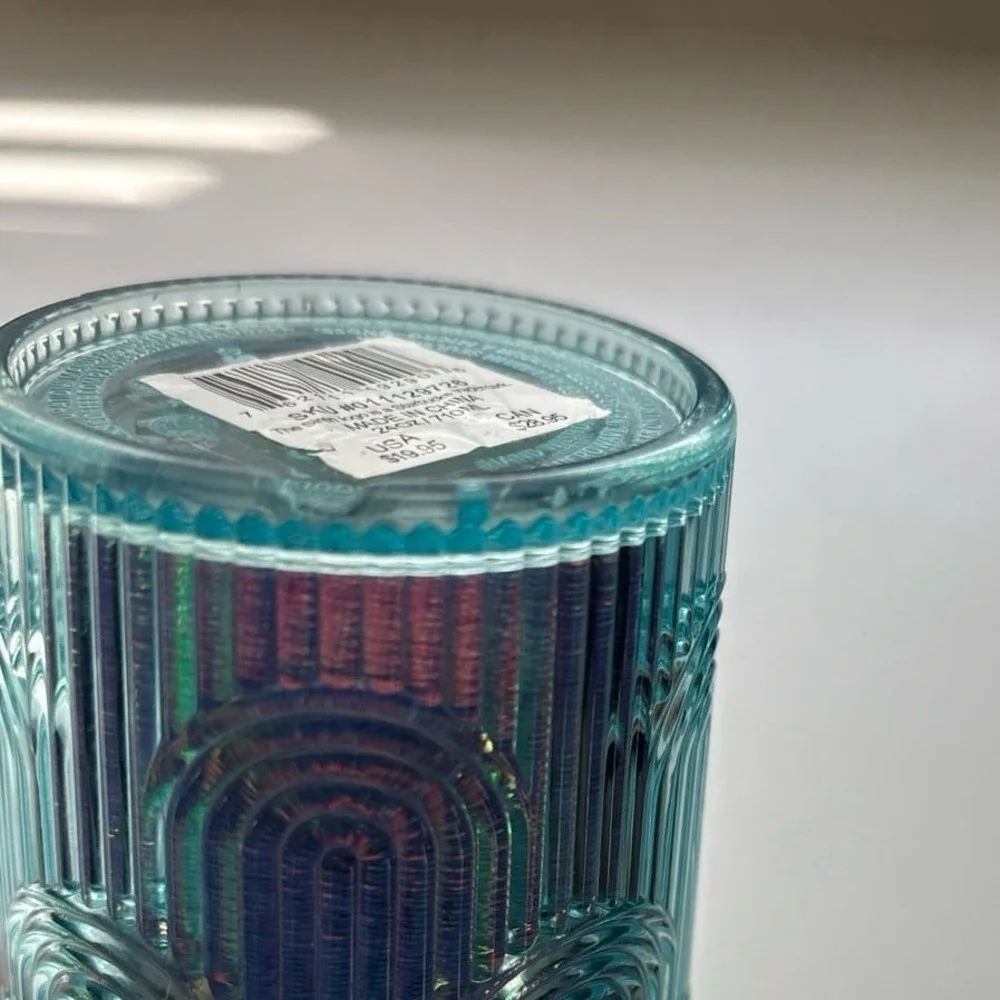 Starbucks Iridescent Teal‎ Scalloped Arch Venti Tumbler 24oz Cold Cup 011129726